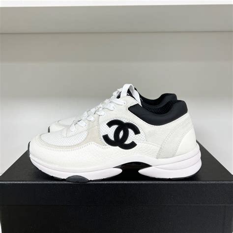 chanel black and white sneakers couture original release|chanel shoes official website.